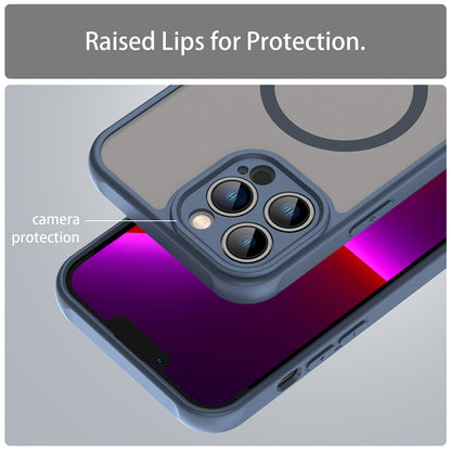 MagSafe Case for Apple iPhone 13 Pro Max, Techsuit, HaloFrost II, Navy Blue