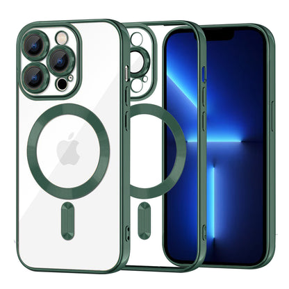 MagSafe Case for Apple iPhone 13 Pro Max, Techsuit, Luxury Crystal, Dark Green