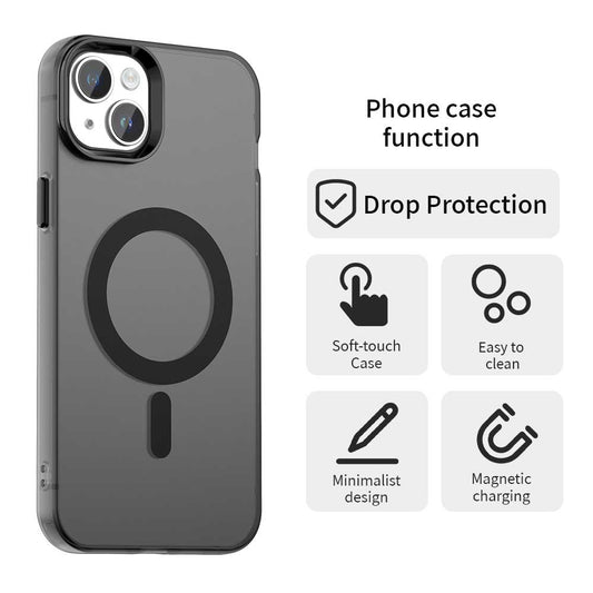 MagSafe-Hülle für Apple iPhone 13, Techsuit, CandyCase, Schwarz