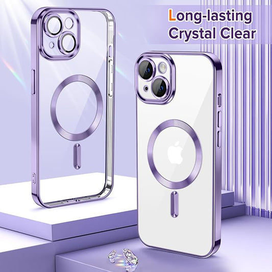MagSafe-Hülle für Apple iPhone 13, Techsuit, Luxury Crystal, Hellviolett