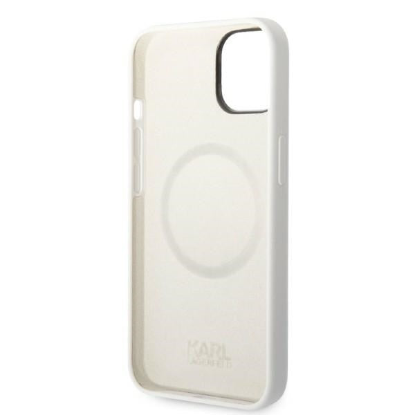 MagSafe Hülle für Apple iPhone 14 Plus, Karl Lagerfeld, Silicone Choupette, Weiß