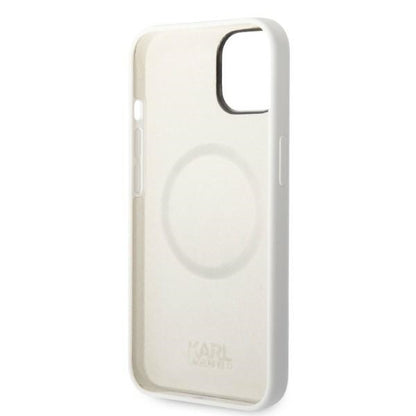 MagSafe Hülle für Apple iPhone 14 Plus, Karl Lagerfeld, Silicone Choupette, Weiß