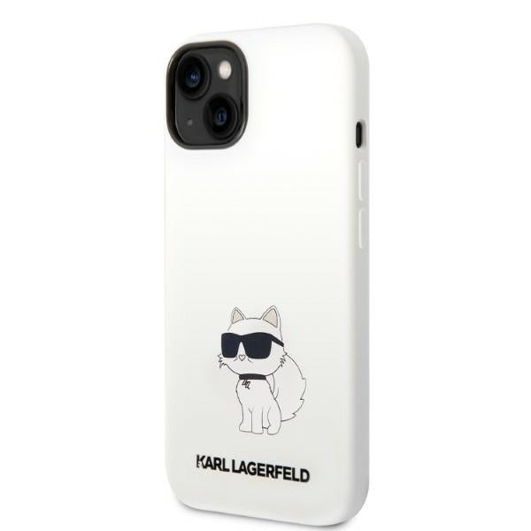 MagSafe Hülle für Apple iPhone 14 Plus, Karl Lagerfeld, Silicone Choupette, Weiß