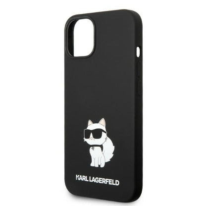 MagSafe Hülle für Apple iPhone 14 Plus, Karl Lagerfeld, Silicone Choupette, Schwarz