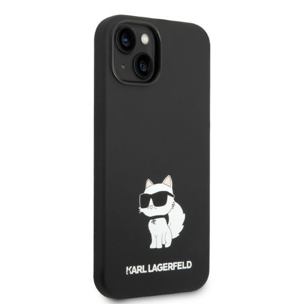 MagSafe Hülle für Apple iPhone 14 Plus, Karl Lagerfeld, Silicone Choupette, Schwarz