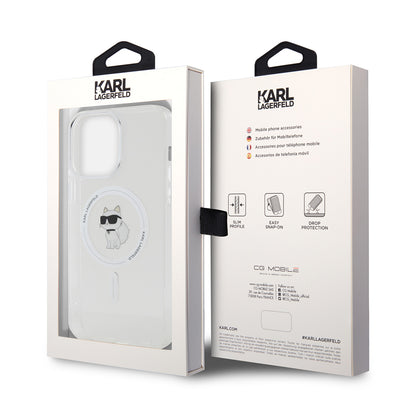 MagSafe Hülle für Apple iPhone 14 Pro Max, Karl Lagerfeld, IML Choupette, Transparent