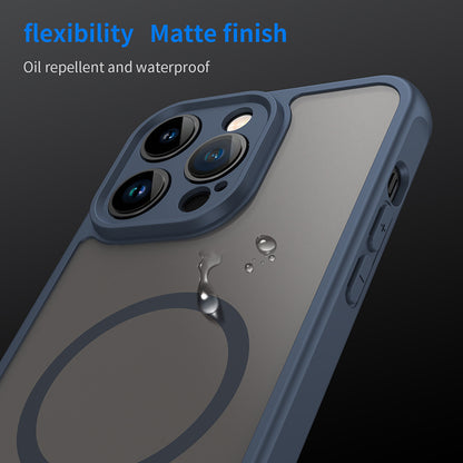 MagSafe-Hülle für Apple iPhone 14 Pro, Techsuit, HaloFrost II, Marineblau