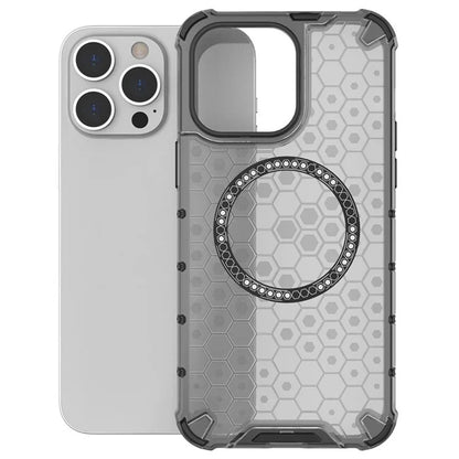 MagSafe-Hülle für Apple iPhone 14 Pro, Techsuit, HoneyComb Shield, Weiß
