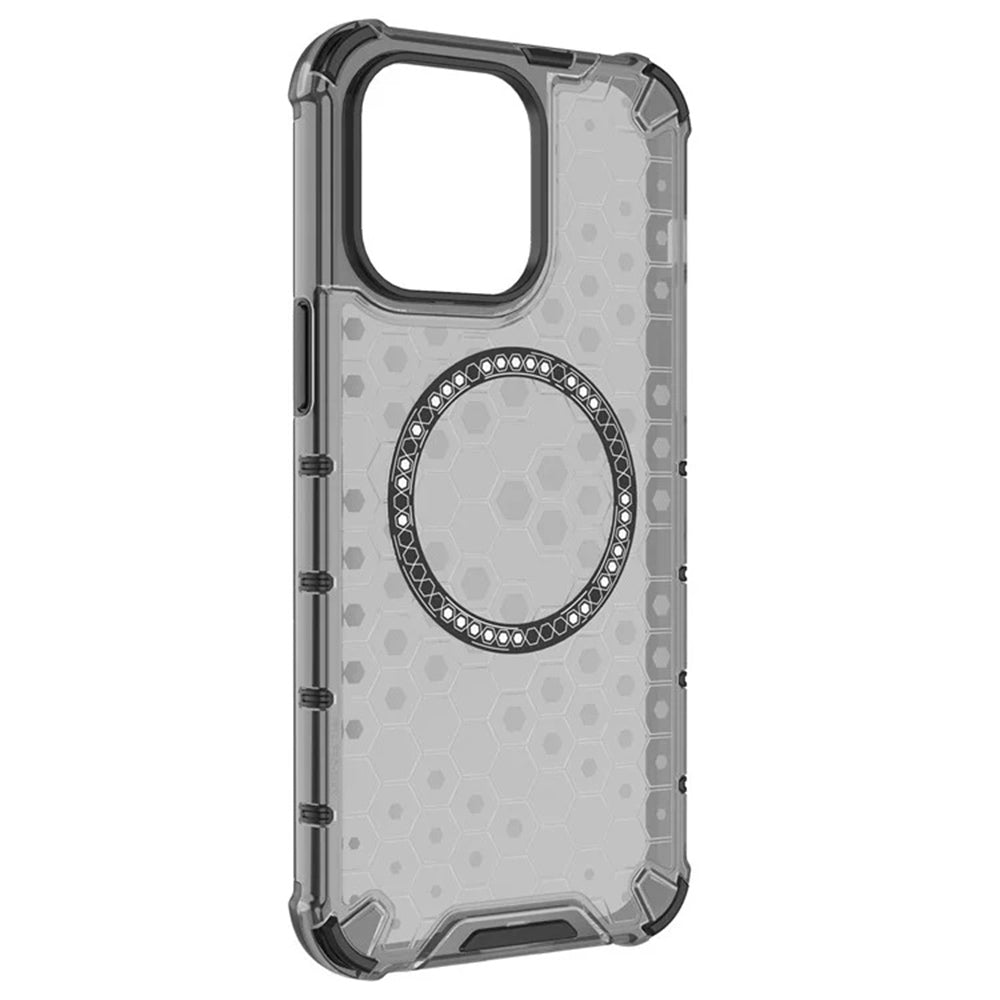 MagSafe-Hülle für Apple iPhone 14 Pro, Techsuit, HoneyComb Shield, Weiß