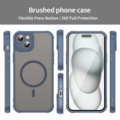 MagSafe-Hülle für Apple iPhone 14, Techsuit, HaloFrost II, Marineblau