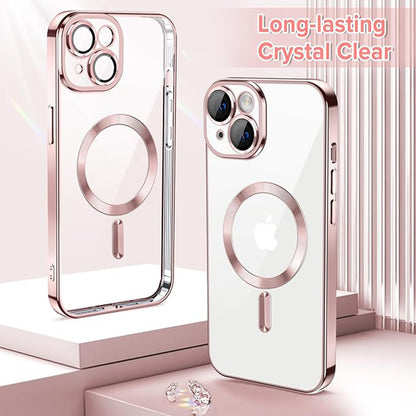 MagSafe-Hülle für Apple iPhone 14, Techsuit, Luxury Crystal, Rosa