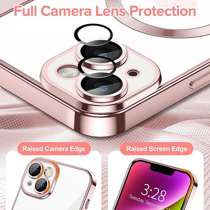 MagSafe-Hülle für Apple iPhone 14, Techsuit, Luxury Crystal, Rosa