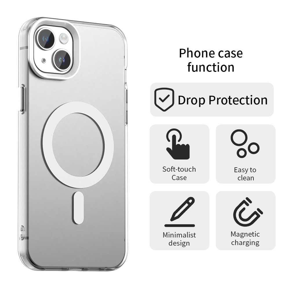 MagSafe-Hülle für Apple iPhone 15 Plus, Techsuit, CandyCase, Weiß