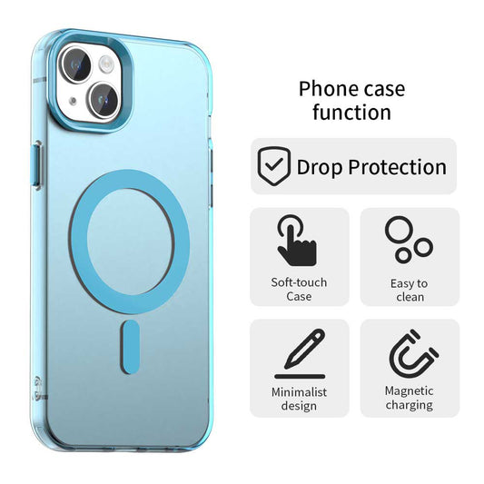 MagSafe-Hülle für Apple iPhone 15 Plus, Techsuit, CandyCase, Blau