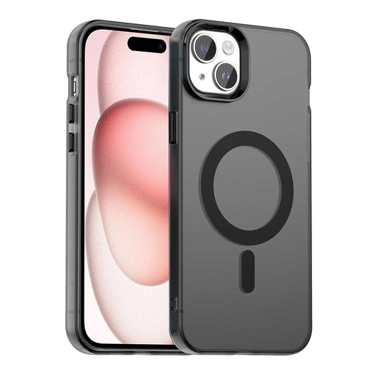 MagSafe-Hülle für Apple iPhone 15 Plus, Techsuit, CandyCase, Schwarz