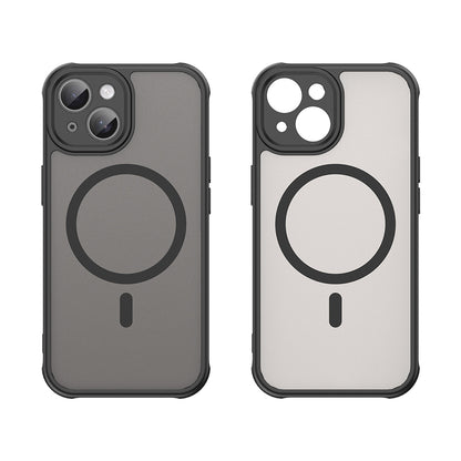 MagSafe-Hülle für Apple iPhone 15 Plus, Techsuit, HaloFrost II, Schwarz