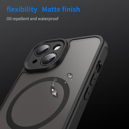 MagSafe-Hülle für Apple iPhone 15 Plus, Techsuit, HaloFrost II, Schwarz