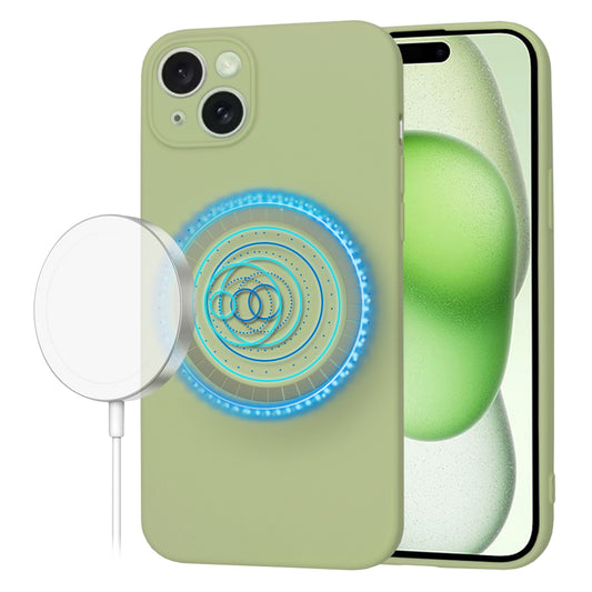 MagSafe-Hülle für Apple iPhone 15 Plus, Techsuit, SoftFlex, Matcha