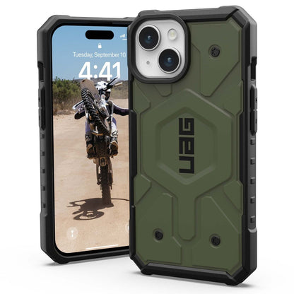 MagSafe Case for Apple iPhone 15 Plus, Urban Armor Gear, Pathfinder, Green