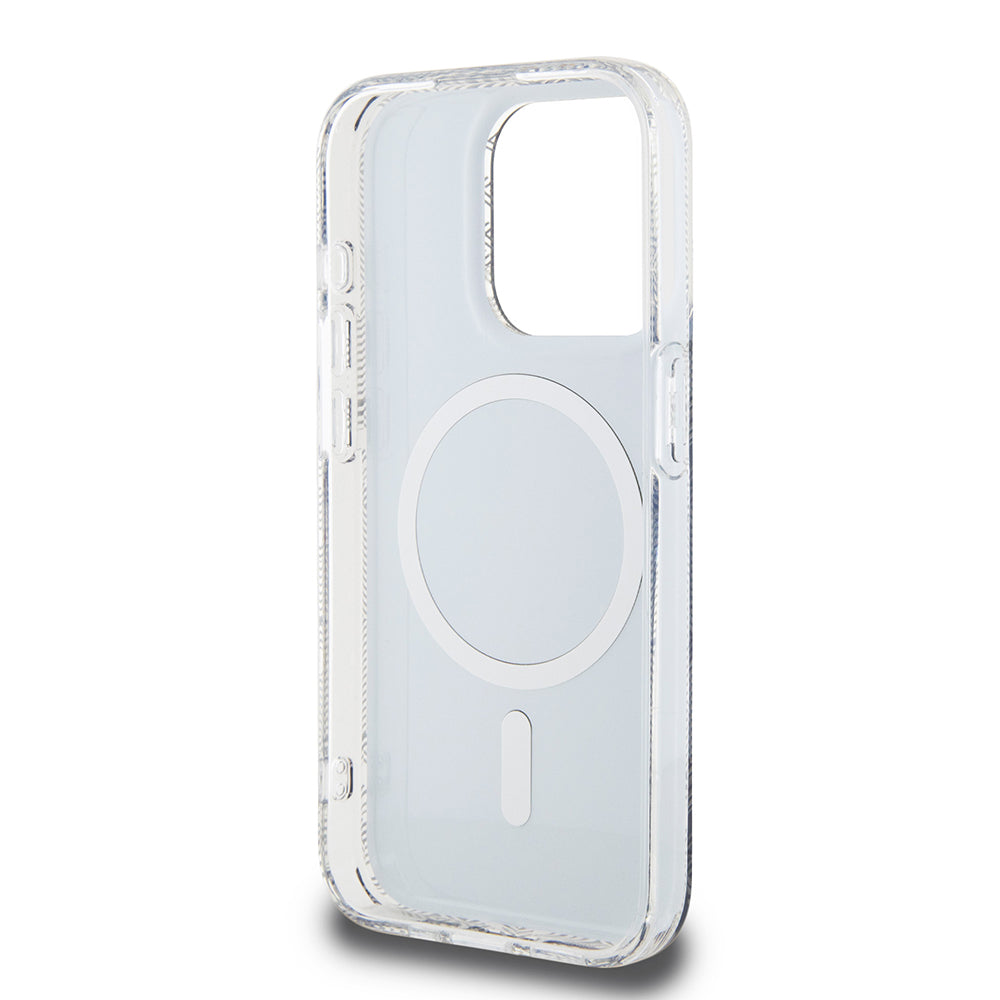 MagSafe Hülle für Apple iPhone 15 Pro, Guess, IML Gcube, Schwarz