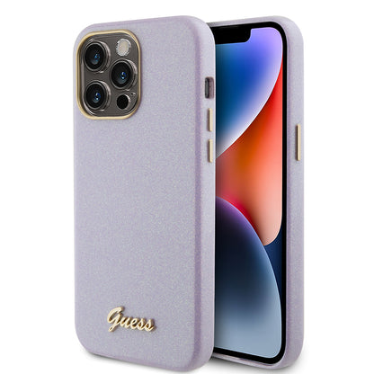 MagSafe Case for Apple iPhone 15 Pro Max, Guess, Glitter Full Wrapped, Purple GUHCP15XPGMCSL