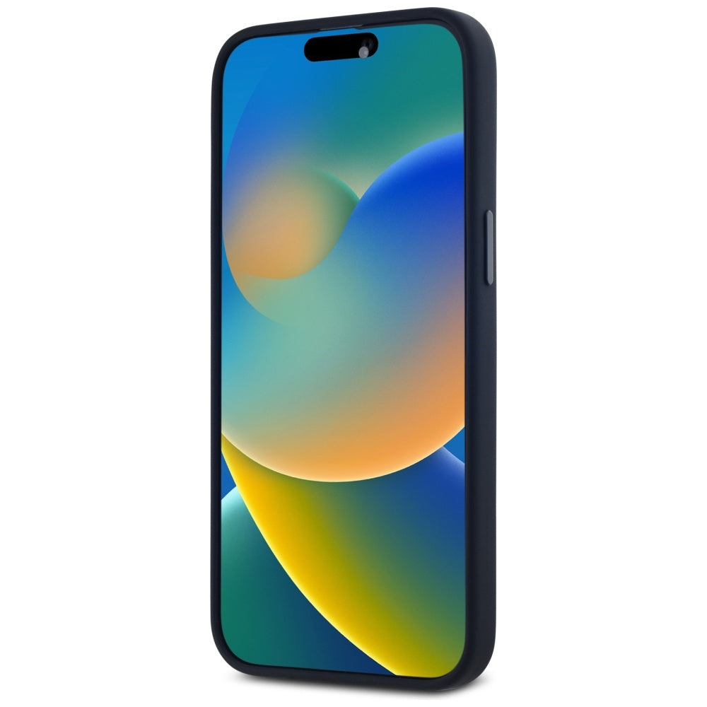 MagSafe Hülle für Apple iPhone 15 Pro Max, Karl Lagerfeld, Silicone Shadow Metal Initial, Schwarz