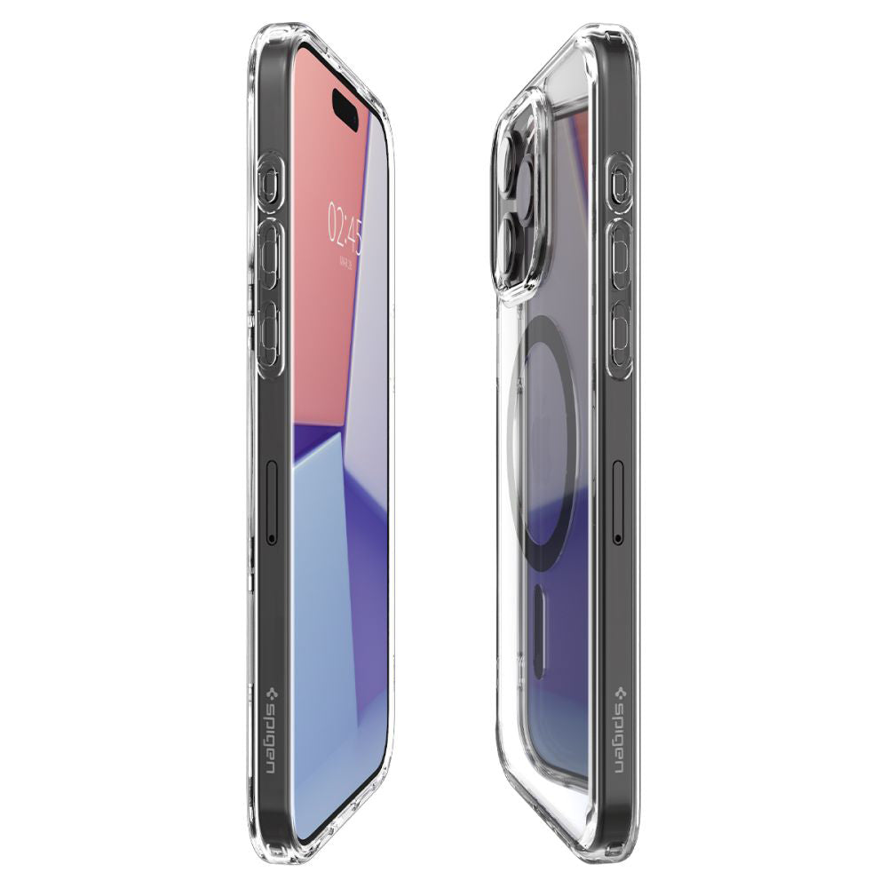 MagSafe Hülle für Apple iPhone 15 Pro Max, Spigen, Ultra Hybrid Carbon, Transparent