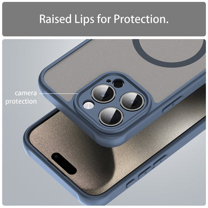 MagSafe-Hülle für Apple iPhone 15 Pro Max, Techsuit, HaloFrost II, Marineblau