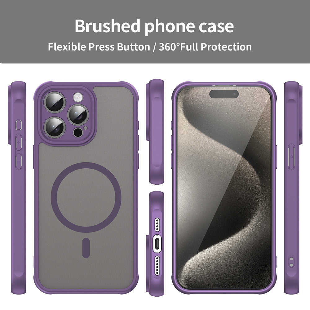 MagSafe Case for Apple iPhone 15 Pro Max, Techsuit, HaloFrost II, Purple