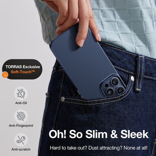 MagSafe Hülle für Apple iPhone 15 Pro Max, Torras, OriginFit, Marineblau