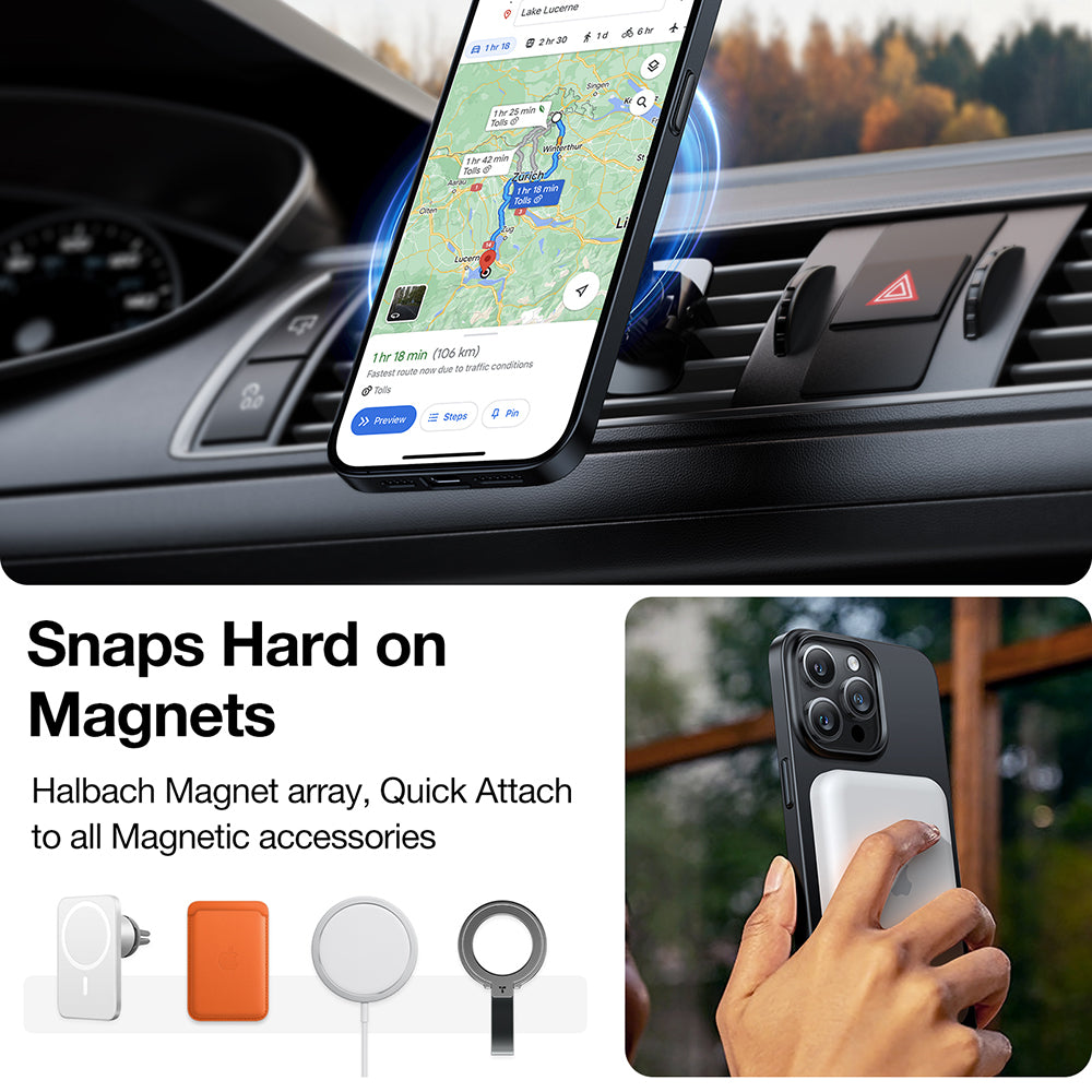 MagSafe-Hülle für Apple iPhone 15 Pro Max, Torras, OriginFit, Schwarz