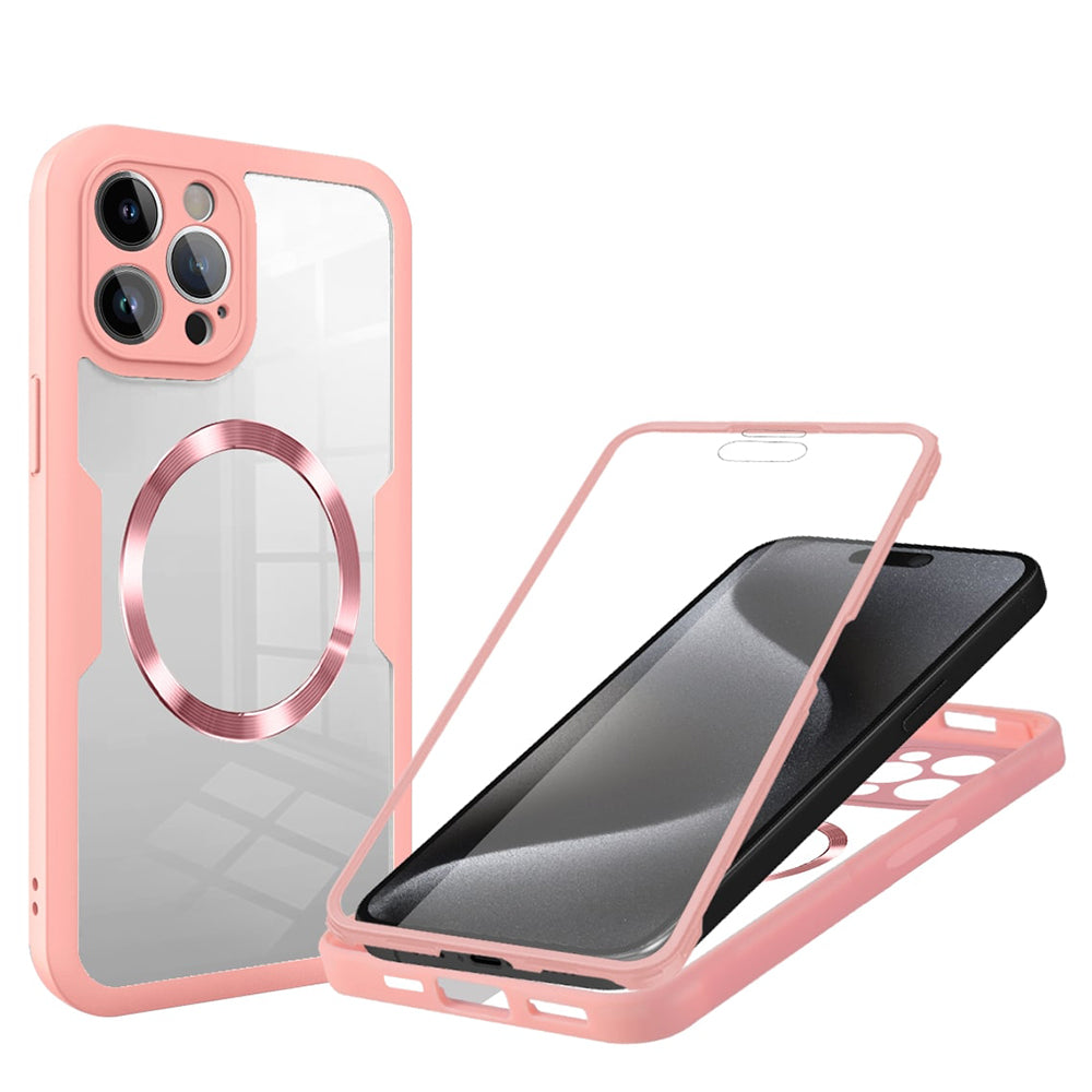MagSafe-Hülle für Apple iPhone 15 Pro, Techsuit, ColorVerse 360, Rosa