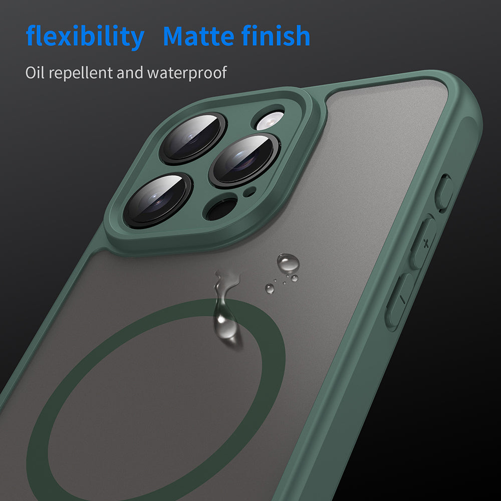 MagSafe-Hülle für Apple iPhone 15 Pro, Techsuit, HaloFrost II, Grün