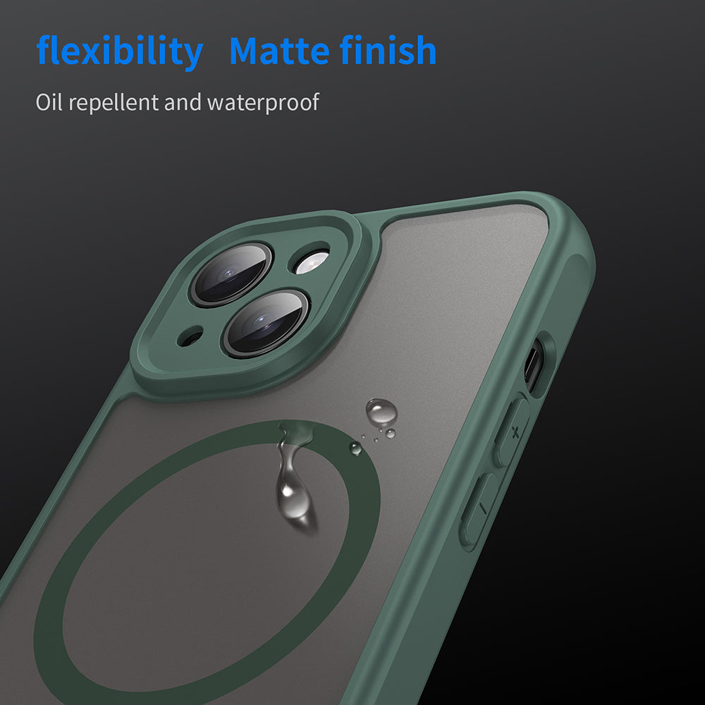 MagSafe-Hülle für Apple iPhone 15, Techsuit, HaloFrost II, Grün
