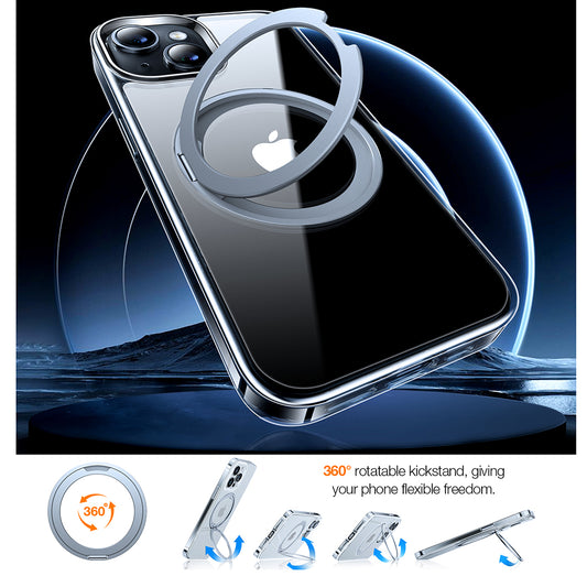MagSafe Hülle für Apple iPhone 15, Torras, Ostand Pro, Transparent