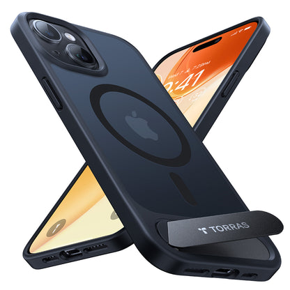 MagSafe-Hülle für Apple iPhone 15, Torras, Pstand, Schwarz