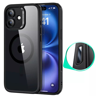 MagSafe Hülle für Apple iPhone 16, ESR, Classic Hybrid Slide, Schwarz Transparent