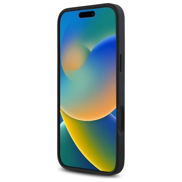 MagSafe Hülle für Apple iPhone 16, Guess, 4G Flowers Print, Schwarz