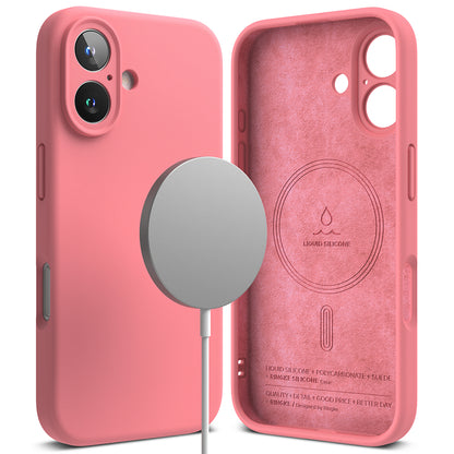 MagSafe-Hülle für Apple iPhone 16 Plus, Ringke, Silikon, Rosa