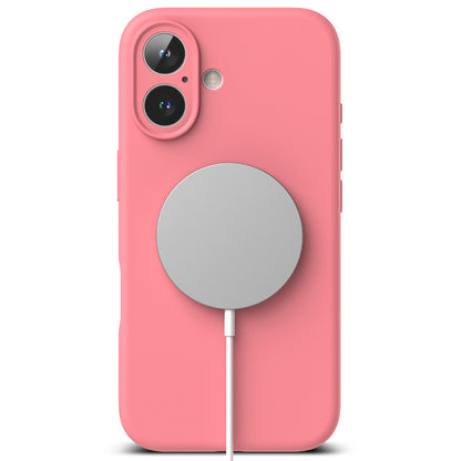 MagSafe-Hülle für Apple iPhone 16 Plus, Ringke, Silikon, Rosa