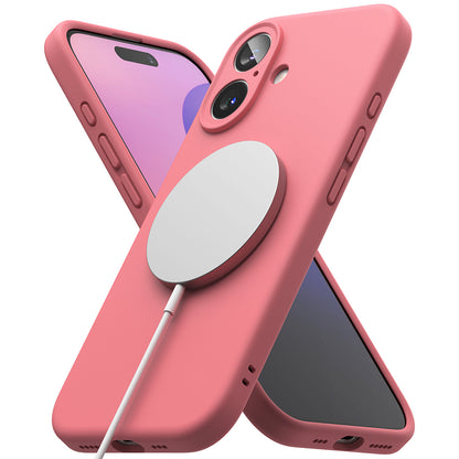 MagSafe-Hülle für Apple iPhone 16 Plus, Ringke, Silikon, Rosa