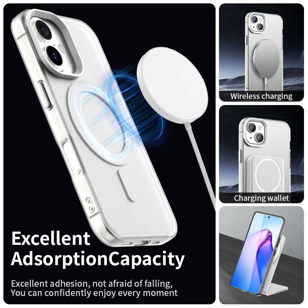 MagSafe-Hülle für Apple iPhone 16 Plus, Techsuit, CandyCase, Weiß