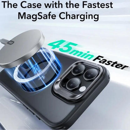 MagSafe Hülle für Apple iPhone 16 Pro, ESR, Classic Hybrid Kickstand Slide, Satinschwarz
