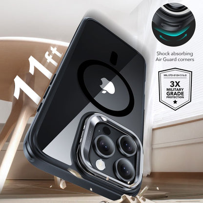 MagSafe Hülle für Apple iPhone 16 Pro, ESR, Classic Hybrid Kickstand mit Displayschutz, Schwarz Transparent