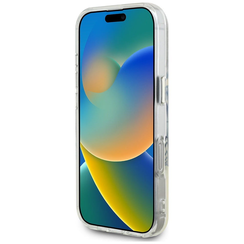 MagSafe Hülle für Apple iPhone 16 Pro, Guess, IML Metal Colored Circle, Schwarz