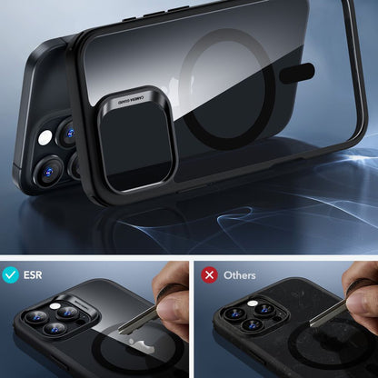 MagSafe Hülle für Apple iPhone 16 Pro Max, ESR, Classic Hybrid mit Displayschutz, Transparent Schwarz