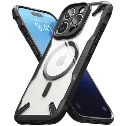 MagSafe Hülle für Apple iPhone 16 Pro Max, Ringke, Fusion X, Schwarz