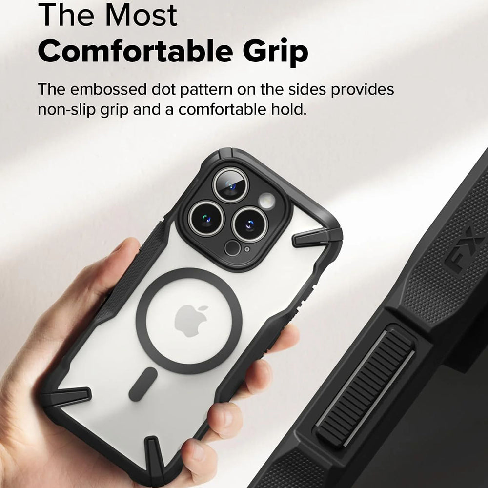 MagSafe Hülle für Apple iPhone 16 Pro Max, Ringke, Fusion X, Schwarz