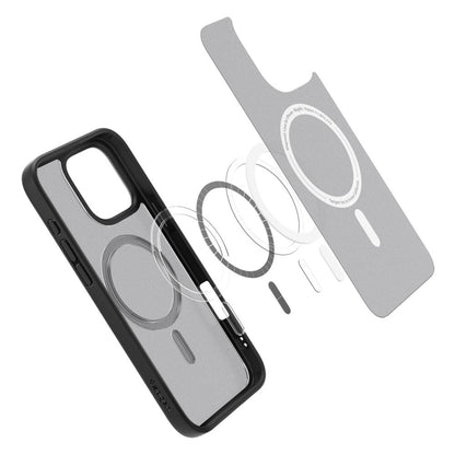 MagSafe-Hülle für Apple iPhone 16 Pro Max, Spigen, Ultra Hybrid, Satin Schwarz ACS08003