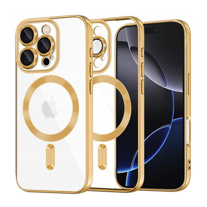 MagSafe-Hülle für Apple iPhone 16 Pro Max, Techsuit, Luxury Crystal, Gold